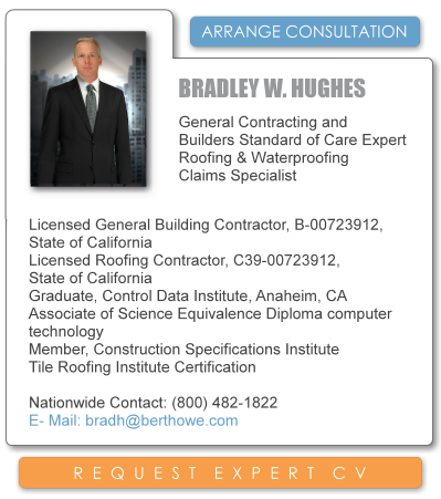 Roofing and Waterproofing Consultant Testifying Expert Witness